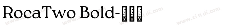 RocaTwo Bold字体转换